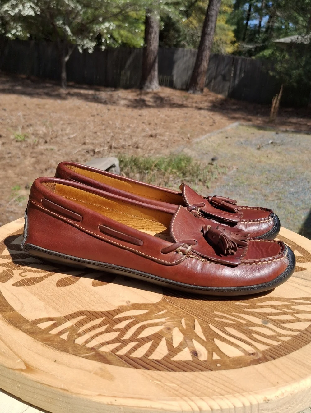 Vintage Men's Cole Haan Country Tassel Kiltie Brown Leather Loafers Size 6.5